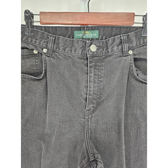 Lauren Jeans Co. Women's Black High Rise Belt Loop Casual Cotton Jean Size 14W - Picture 3 of 6